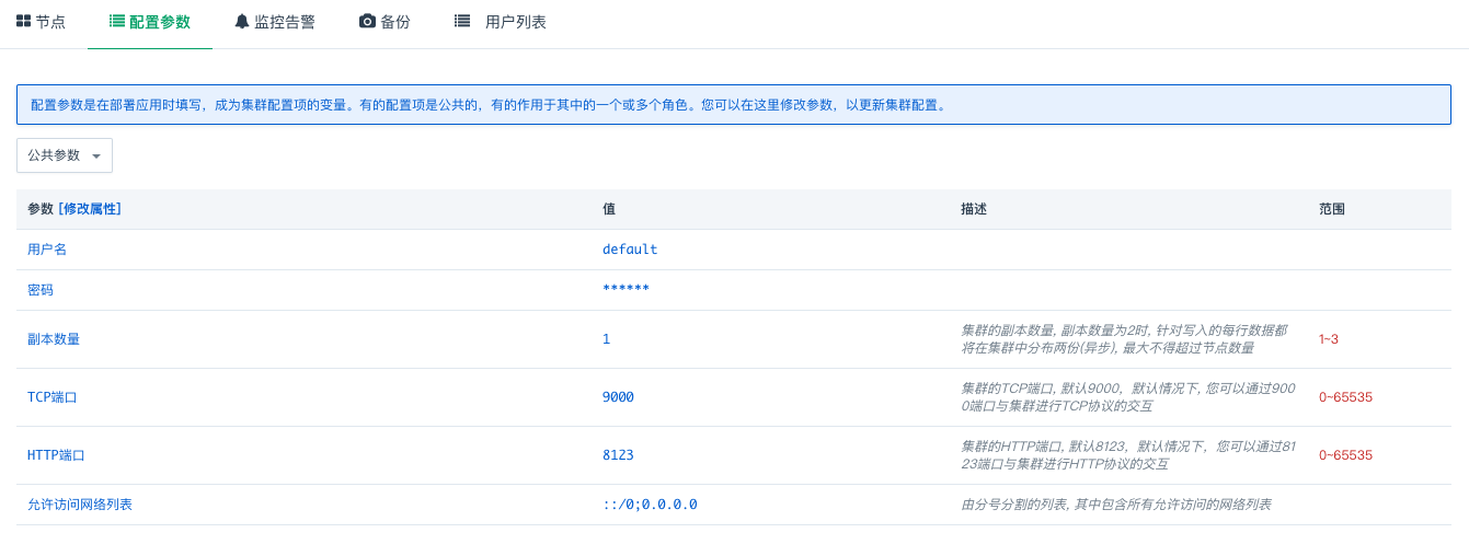 配置参数